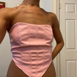 Solado pink corset top - pleather